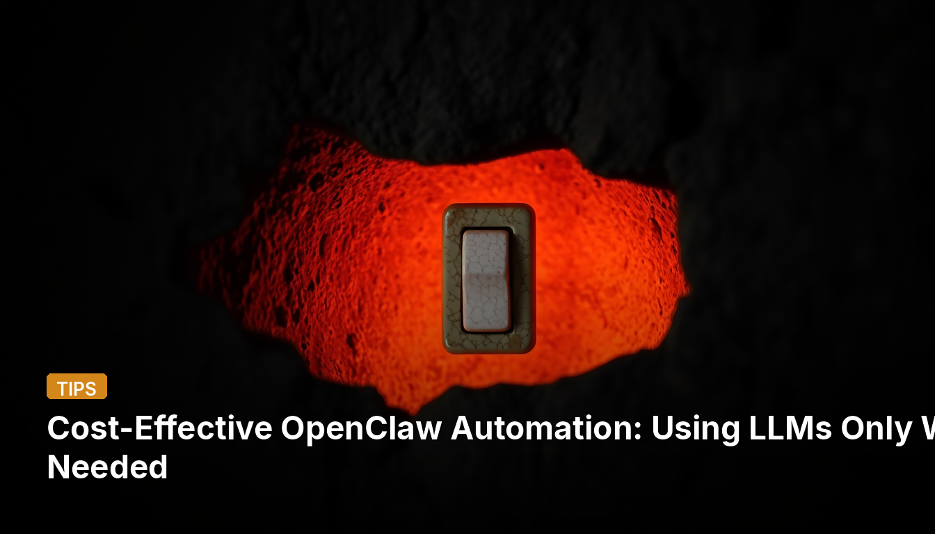 Automação Econômica do OpenClaw: Usando LLMs Apenas Quando Necessário