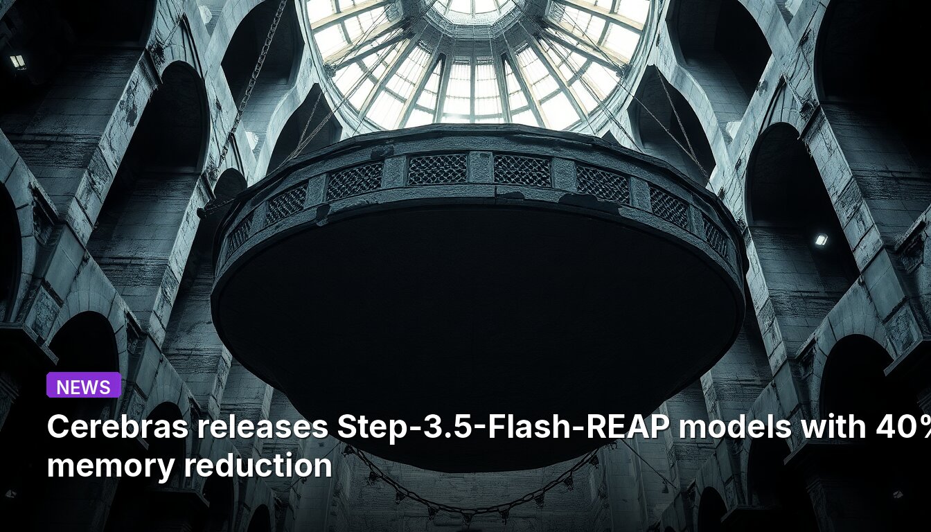 Cerebras lanza modelos Step-3.5-Flash-REAP con una reducción de memoria del 40%.