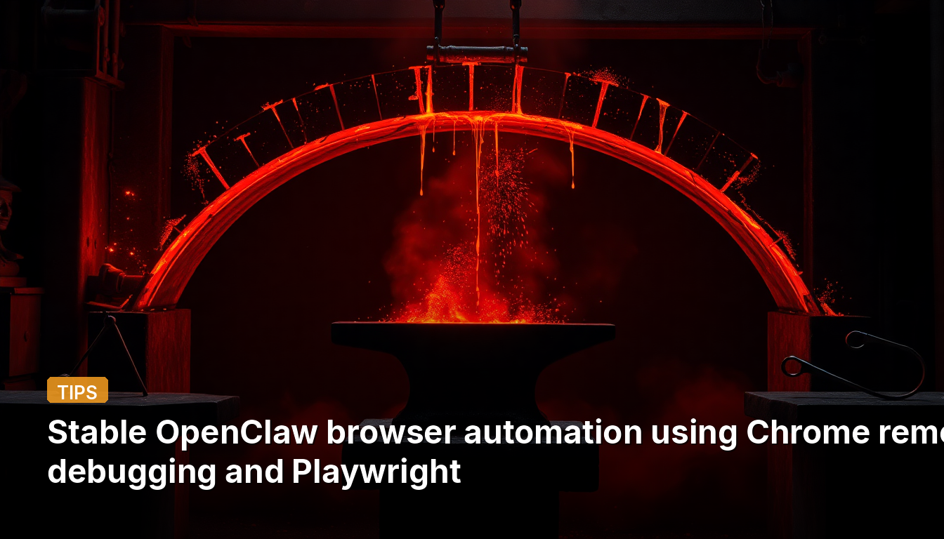 安定したOpenClawブラウザ自動化を、ChromeリモートデバッグとPlaywrightを使用して実現