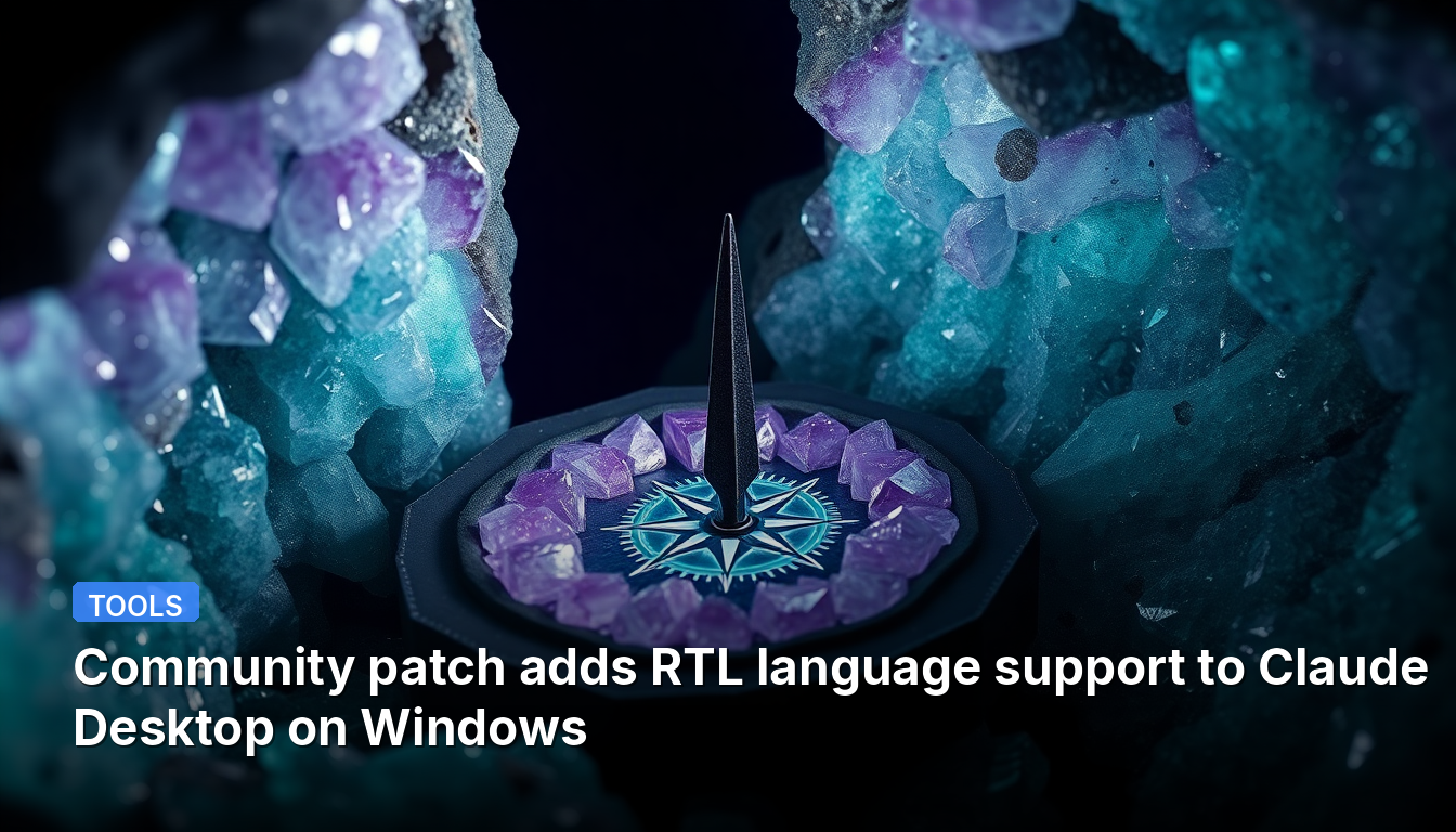 コミュニティパッチにより、Claude DesktopのWindows版でRTL言語のサポートが追加されました。