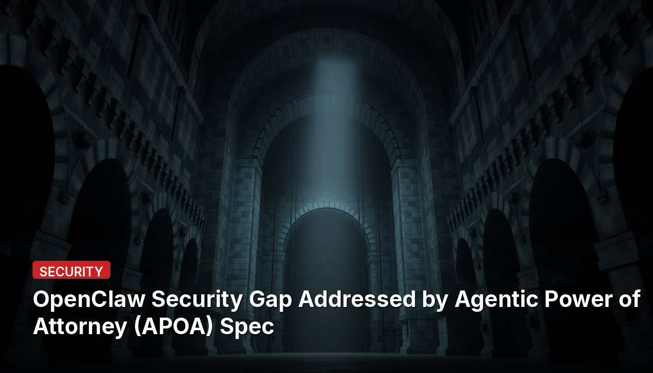 Écart de sécurité OpenClaw résolu par la spécification Agentic Power of Attorney (APOA)