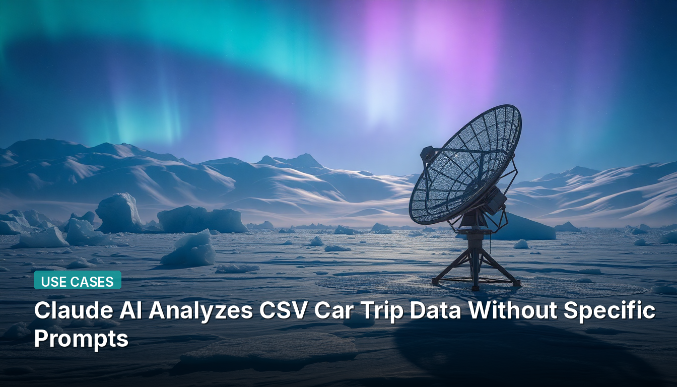 Claude AIがCSVの車旅行データを特定のプロンプトなしで分析