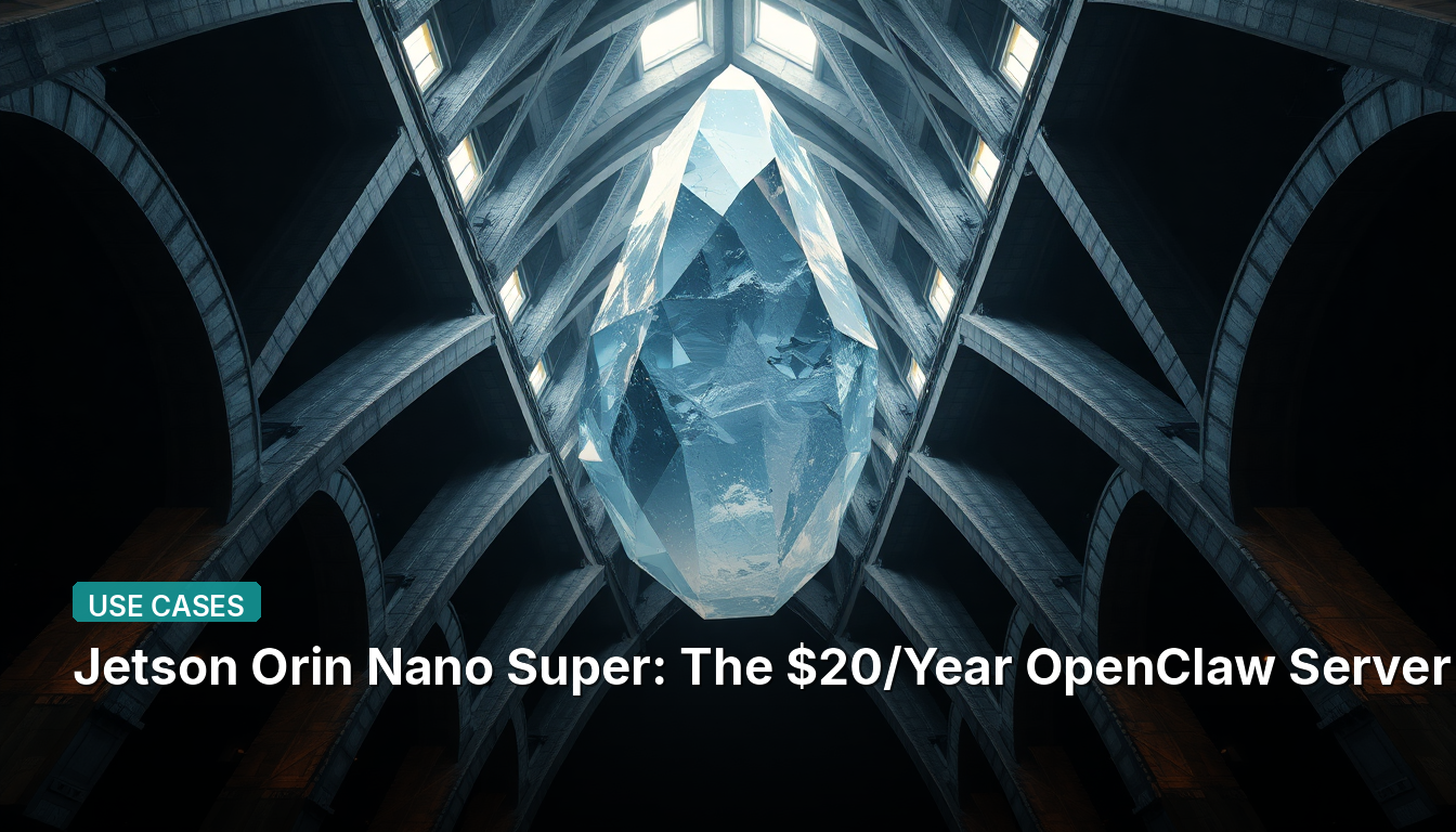 Jetson Orin Nano Super: 연간 $20의 OpenClaw 서버