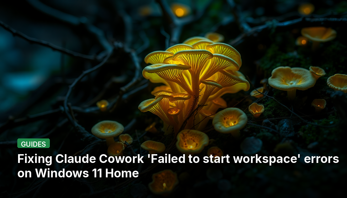 Résoudre les erreurs 'Échec du démarrage de l'espace de travail' de Claude Cowork sur Windows 11 Famille