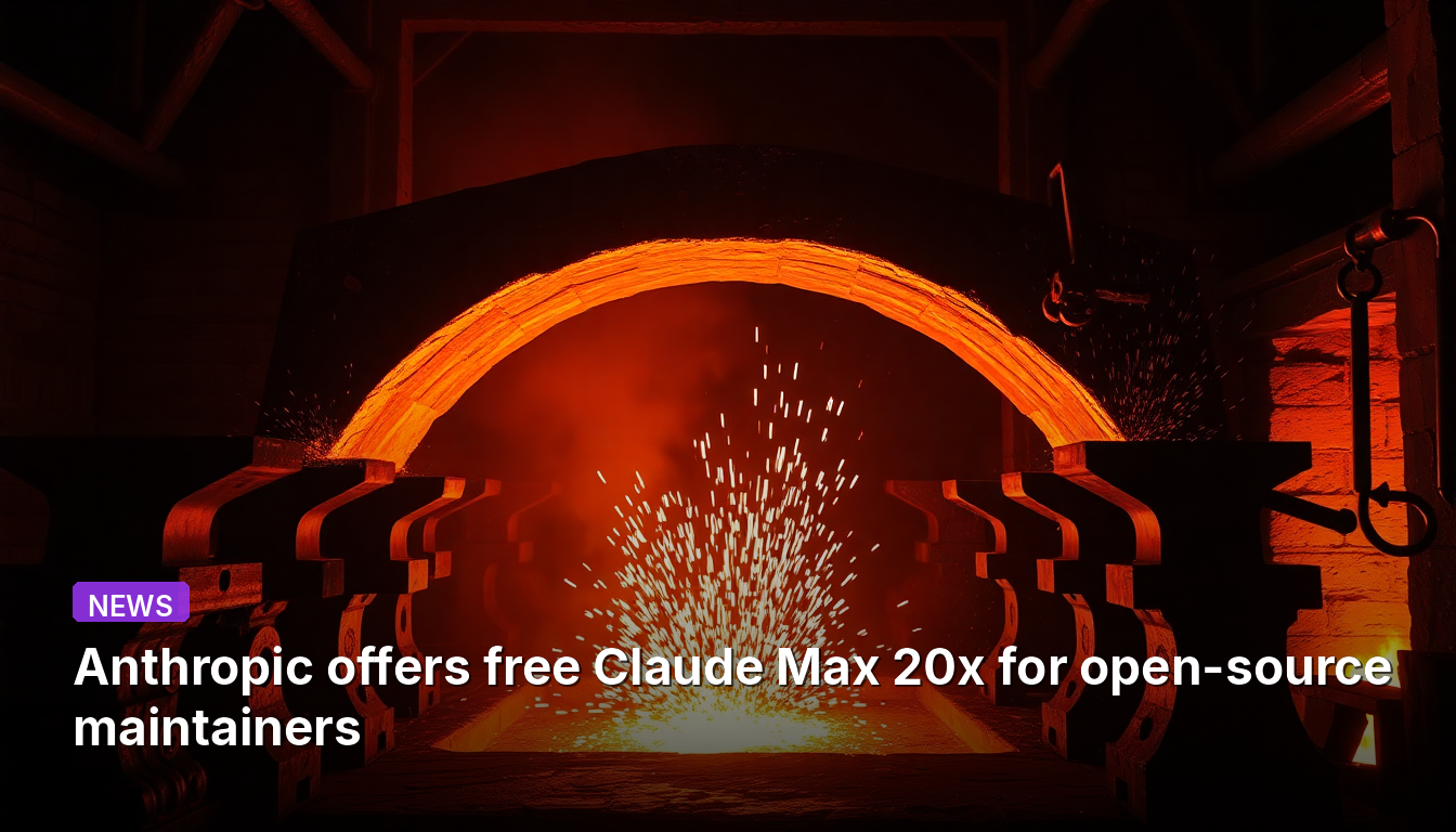 Anthropicはオープンソースのメンテナー向けに無料のClaude Max 20xを提供しています。