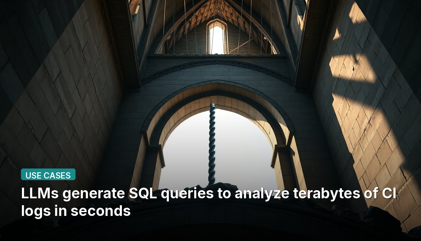 LLM генерируют SQL-запросы для анализа терабайтов логов непрерывной интеграции за секунды.