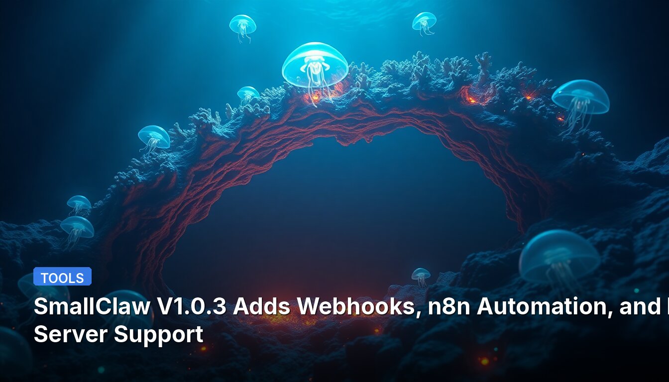 SmallClaw V1.0.3 добавляет поддержку Webhooks, автоматизацию n8n и сервер MCP.