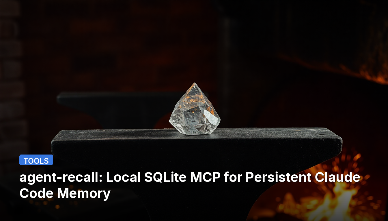 에이전트-리콜: 지속적인 클로드 코드 메모리를 위한 로컬 SQLite MCP