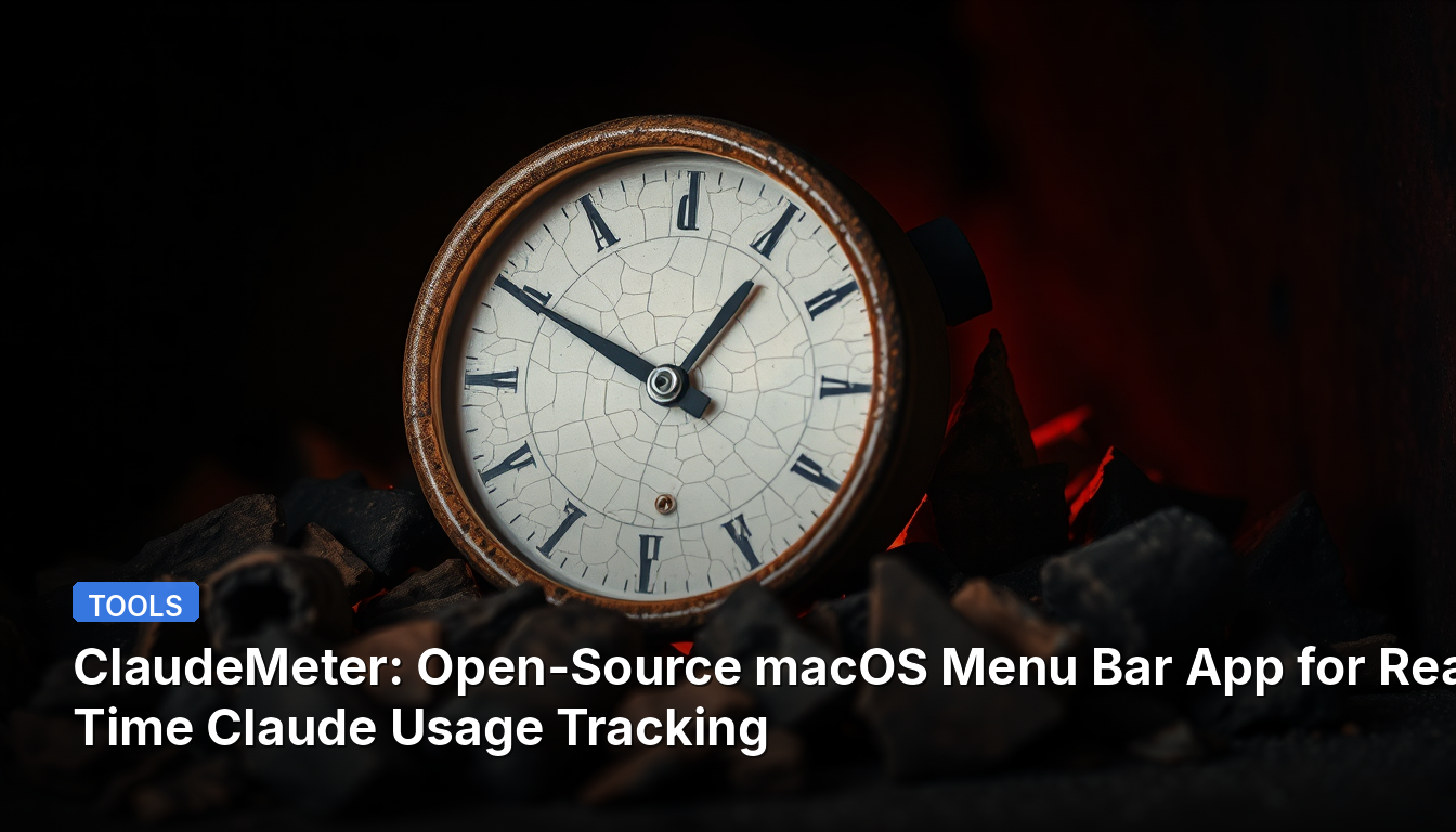 ClaudeMeter : Application macOS Open-Source pour la Barre de Menu, Suivi en Temps Réel de l'Utilisation de Claude