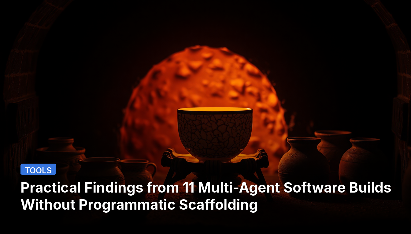 Résultats pratiques de 11 constructions logicielles multi-agents sans échafaudage programmatique
