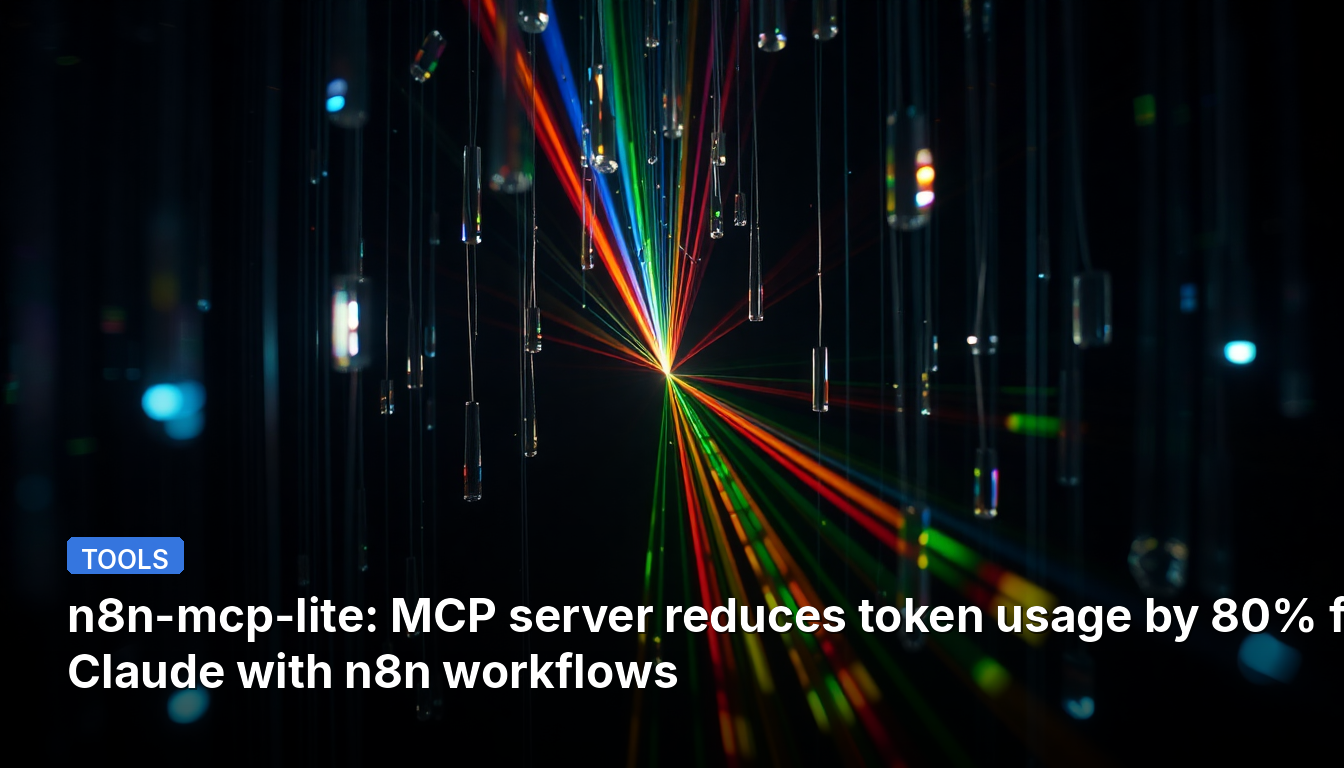 n8n-mcp-lite: Servidor MCP reduz o uso de tokens em 80% para o Claude com fluxos de trabalho n8n