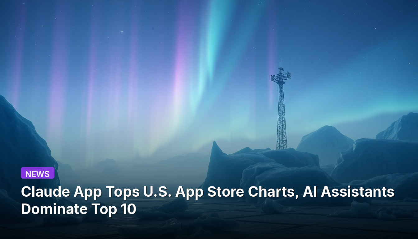 Claudeアプリが米国App Storeチャート首位を獲得、AIアシスタントがトップ10を席巻