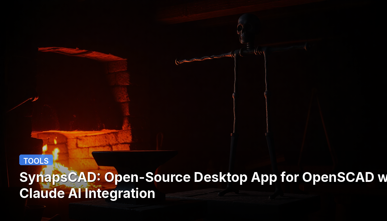 SynapsCAD : Application de bureau open-source pour OpenSCAD avec intégration de l'IA Claude