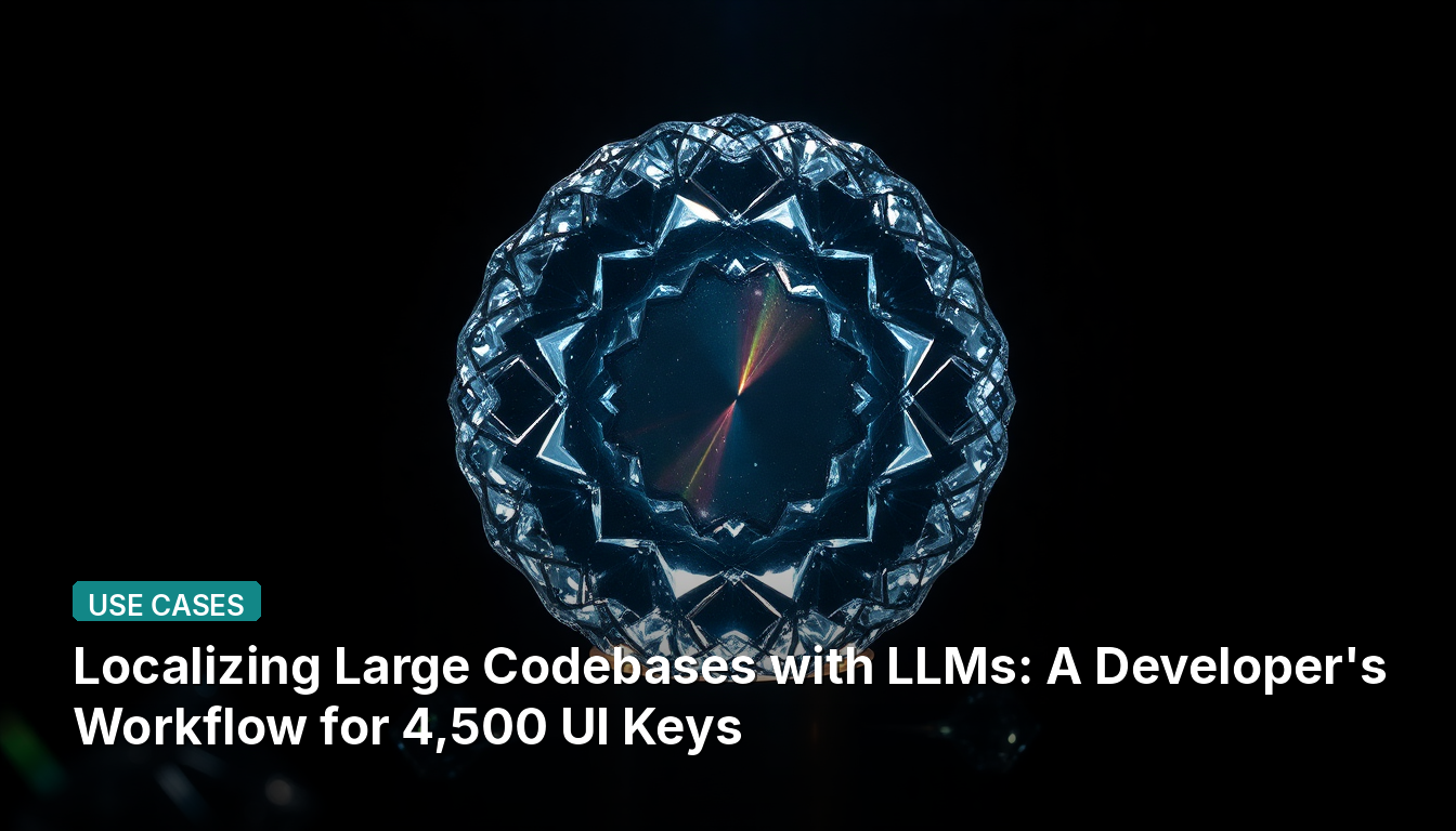 大規模コードベースのローカライズとLLM：4,500のUIキーに対する開発者のワークフロー