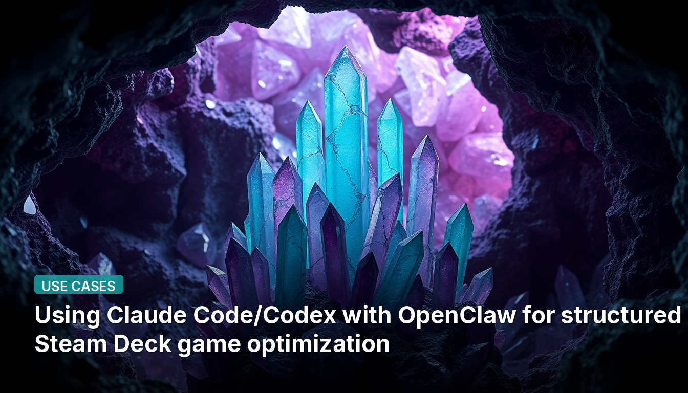 Claude Code/Codex와 OpenClaw를 사용한 구조화된 Steam Deck 게임 최적화