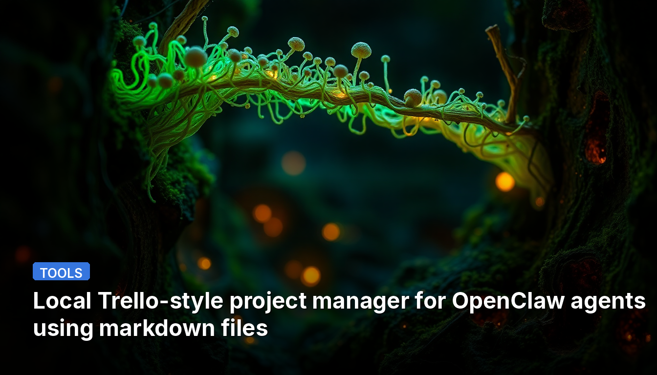 ローカルTrello風プロジェクトマネージャー、OpenClawエージェント向け、マークダウンファイル使用