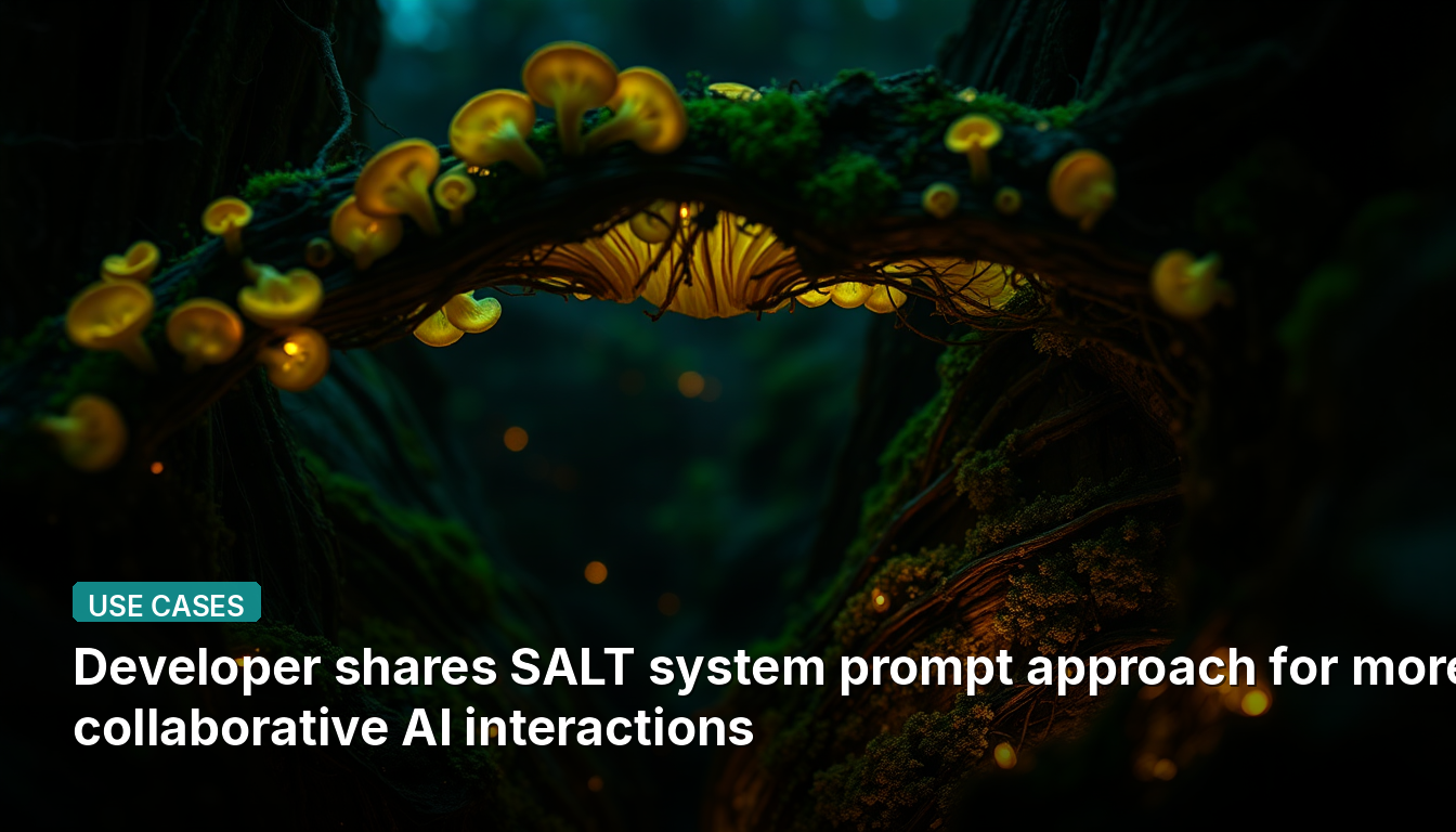 Desenvolvedor compartilha abordagem de prompt do sistema SALT para interações de IA mais colaborativas