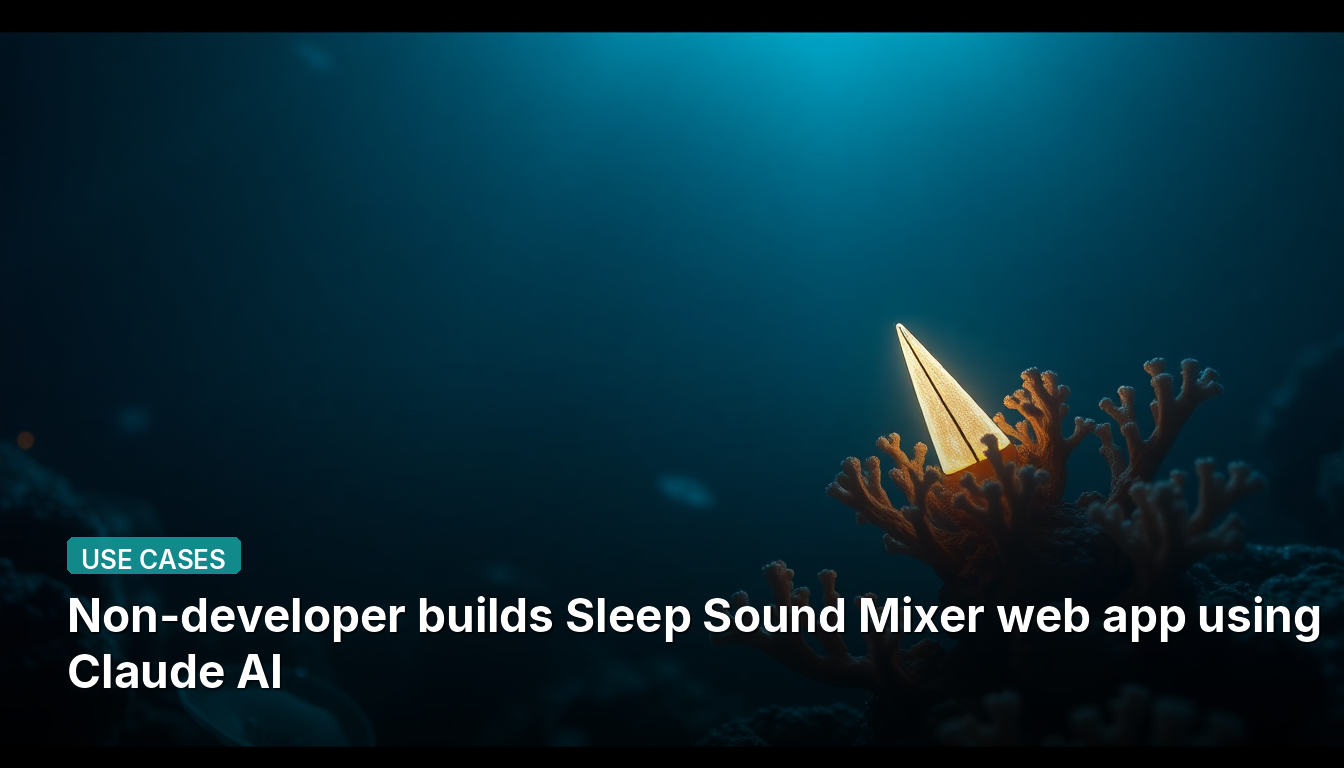 비개발자가 Claude AI를 사용해 Sleep Sound Mixer 웹 앱을 구축합니다