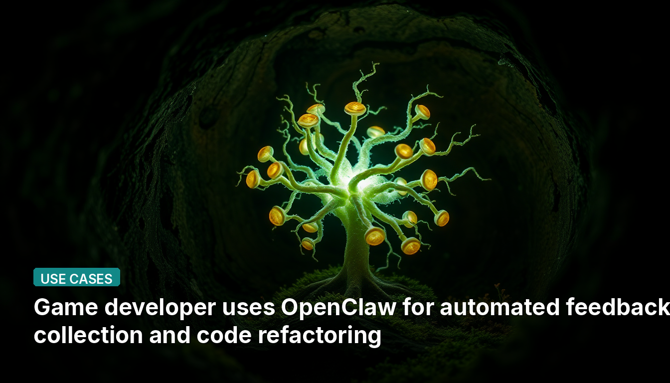 ゲーム開発者は、自動フィードバック収集とコードリファクタリングにOpenClawを利用しています。
