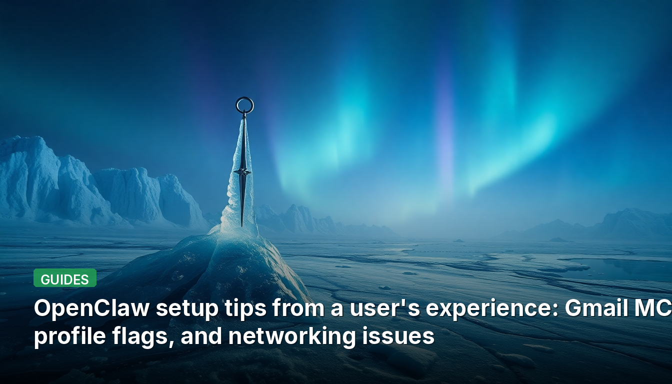 Dicas de configuração do OpenClaw baseadas na experiência de um usuário: MCP do Gmail, flags de perfil e problemas de rede