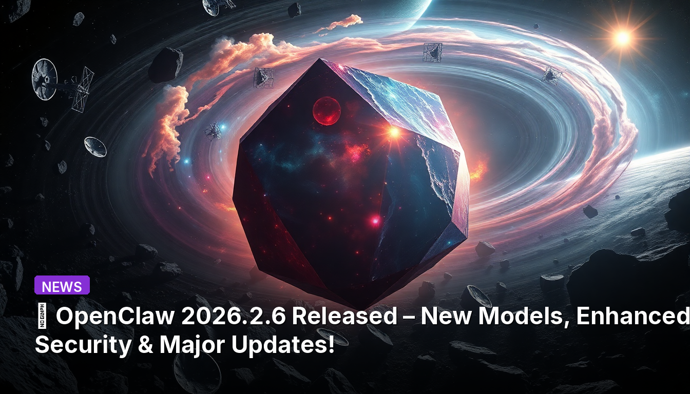 🚀 OpenClaw 2026.2.6 출시 – 새로운 모델, 강화된 보안 및 주요 업데이트!